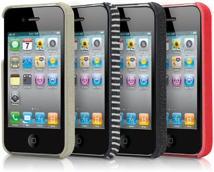 Iphone 4S/4 (Kırmızı)için HEX Odak Noktası ÇEKİRDEK Tuval Hard Case
