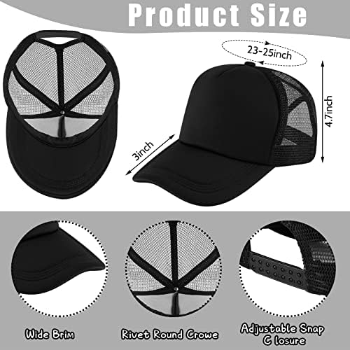 40 Paket Süblimasyon Boş beyzbol şapkası ayarlanabilir Örgü şoför şapkası Unisex Polyester Golf Baba şapka ısı transferi