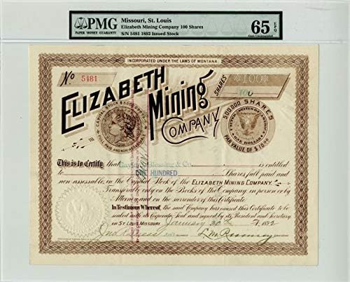 Elizabeth Madencilik A. Ş. - Stok Sertifikası
