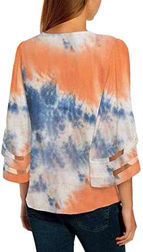 MOMFEİ kadın Temel V Boyun Kısa Kollu T Shirt Yaz Casual Tops Batik Tunik Üstleri Rahat Salıncak Tee Gömlek
