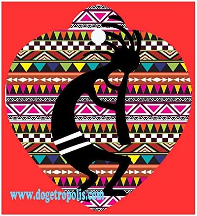 O2 Kokopelli Dans Aztek Köpek Pet Kedi KIMLIK Etiketi Kemik Şekli Kişiselleştirilmiş Fotoğraf Görüntü Anahtarlık (1)