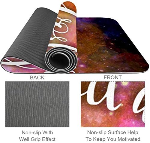 Siebzeh İlham Galaxy Yıldızlı Gökyüzü Premium Kalın Yoga Mat Çevre Dostu Kauçuk Sağlık ve Fitness Her Türlü Egzersiz
