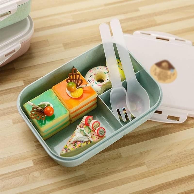 N / A Bento yemek kabı Piknik Gıda meyve paketi saklama kutusu Çatal Kaşık Yetişkin