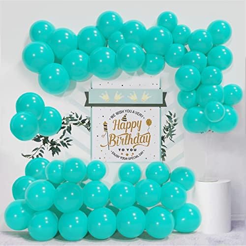 Turkuaz Balonlar, turkuaz Balonlar, 80 ADET 12 inç 5 inç Pastel Tiffany Mavi Lateks Balonlar, Macaron Aqua Balon Garland
