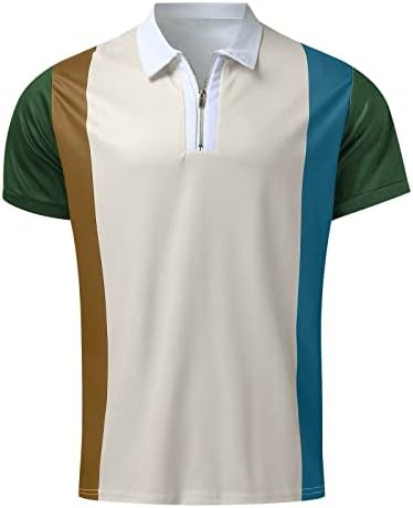 Erkek Grafik Tees Tops-Serin Tasarım T-Shirt Yetişkinler için, erkek Klasik Fit Kısa Kollu Fermuar Yaka polo gömlekler