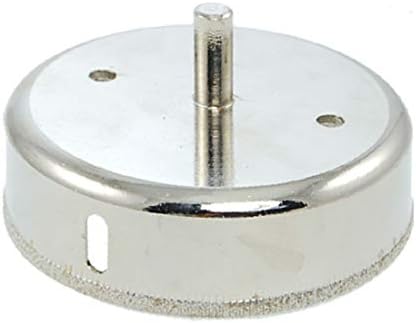 X-DREE 100mm Elmas Uçlu Metal Matkap Ucu Delik Testere Gümüş Ton Cam(Il punta del metallo punta del diamante da 100