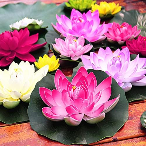 PRETYZOOM 3 adet Yapay Yüzen Simülasyon Lotus Dekoratif Lotus Sahte Lotus Çiçeği Lotus Çiçeği Su