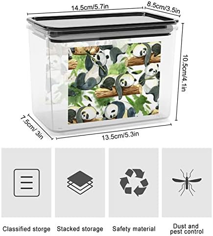 Hayvan Panda Suluboya Saklama Kapları şeffaf plastik kapaklı kutu Yeniden Kullanılabilir Kutuları Mutfak Tahıl Aperatifler