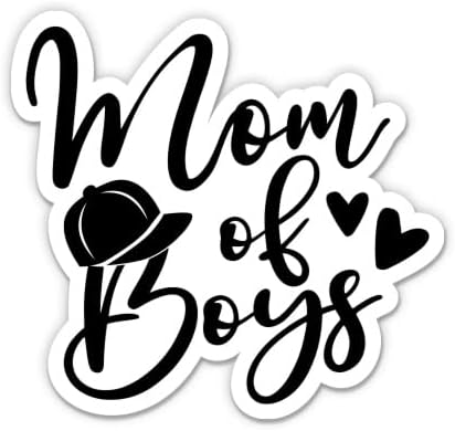 Mom of Boys Sticker-3 laptop etiketi - Araba, Telefon, Su Şişesi için Su Geçirmez Vinil-Mom of Boys Çıkartması