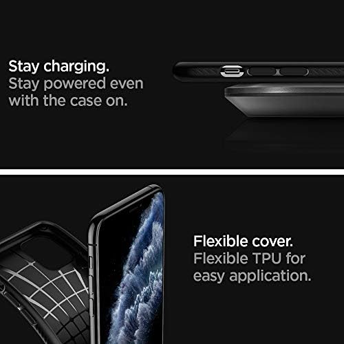 iPhone 11 Pro Kılıf için Tasarlanmış Spigen Sıvı Hava Zırhı (2019) - Mat Siyah