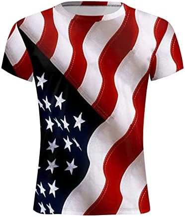 Hızlı T Shirt Erkekler için Erkek Yaz Bağımsızlık Günü Moda 3D Dijital baskı kısa kollu t gömlek Erkek Folyo Üst