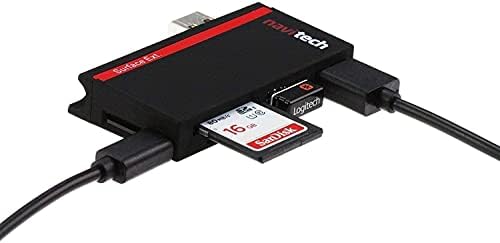 Navitech 2 in 1 Dizüstü/Tablet USB 3.0/2.0 HUB Adaptörü/mikro usb Girişi ile SD/Mikro USB kart okuyucu ile Uyumlu