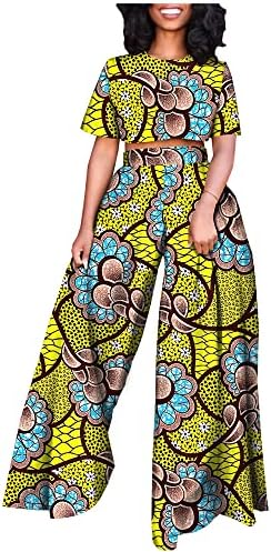 Eşofman takımı Kadınlar için Afrika Baskı Üstleri ve Ankara Pantolon Artı Boyutu Dashiki Giyim Eşofman Kıyafetler