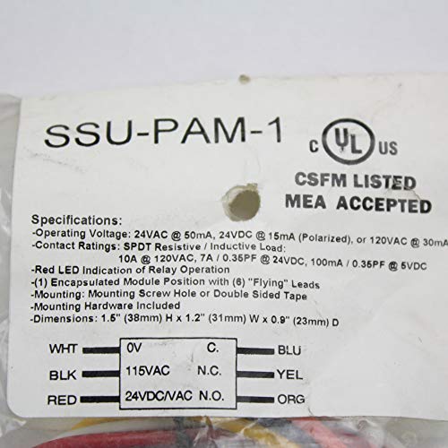 Uzay Çağı Ssu-Pam-1, Çok Voltajlı Seri Röle, 10A, Spdt, Kapsüllenmiş Muhafaza