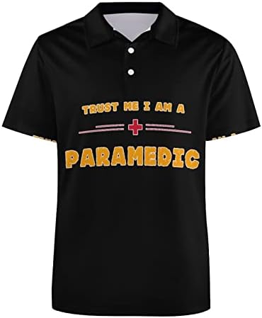 Güven Bana Ben Bir Paramedik - 03 erkek POLO GÖMLEK Kısa Kollu Çift Uçlu Yaka günlük t-Shirt Tee Tops