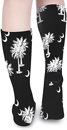 Güney Carolina Palmetto Ay diz üstü çorap Buzağı Tüp Çorap Renk Eşleştirme Çorap Kadınlar ve Erkekler için