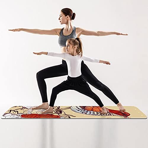 MaMacool Yoga Mat Kuş Desen Çin Tarzı Çevre Dostu Kaymaz Fitness egzersiz matı Pilates ve Zemin Egzersizleri