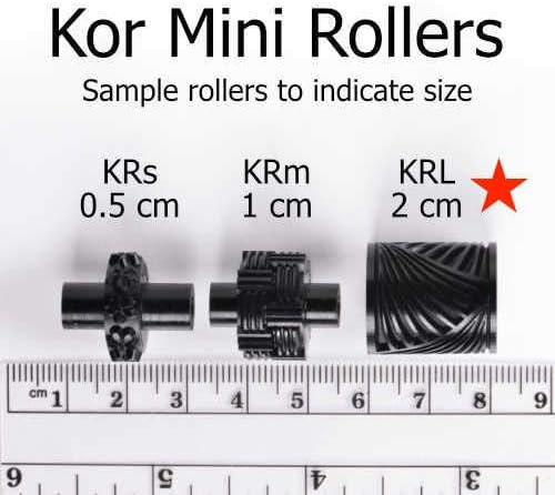 Kor Araçları 2 cm Akrilik Doku Rulo Polimer Değerli Metal ve Porselen Kil (KRL - 010 Mini Fanlar)