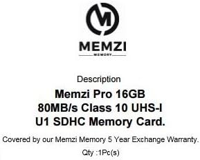 MEMZİ PRO 16 GB Sınıf 10 80 mb/s SDHC Hafıza Kartı Fujifilm FinePix için F665EXR, F660EXR, F605EXR, F600EXR, F550EXR,