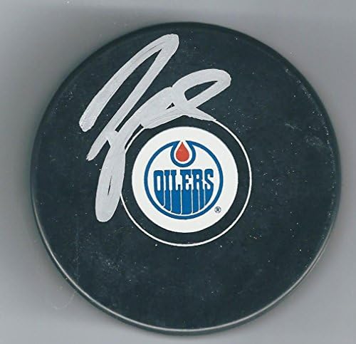 İmzalı TAYLOR HALL Edmonton Oilers Hokey Diski-İmzalı NHL Diskleri