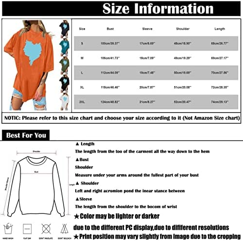 NOKMOPO Çan Kollu Üstleri Kadınlar için Rahat kısa kollu tişört O-Boyun Baskılı Üst Artı Boyutu Gömlek