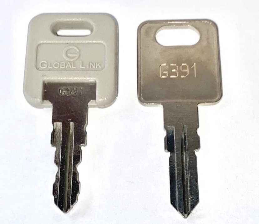 Global Link Kilit Anahtarı, 1 Gri Orijinal ve 1 Metal Oyma Anahtar (G391), Gri ve Metal, Yeni ve Değiştirilebilir