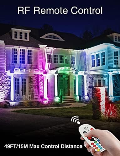 SUNVIE RGB açık spot 12 W LED renk değiştirme peyzaj ışıkları uzaktan kumanda ile 120 V peyzaj aydınlatma su geçirmez