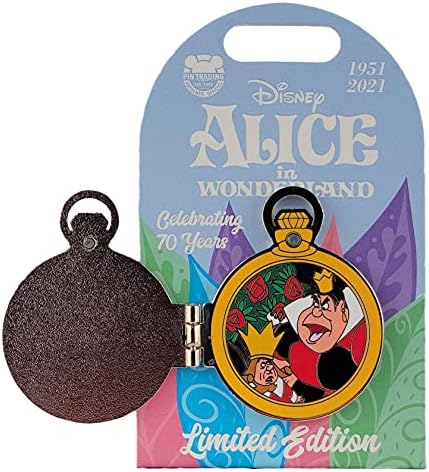 Disney Pin-Alice Harikalar Diyarında 70. Yıl Dönümü-Cep Saati-Kral ve Kraliçe Kalpler