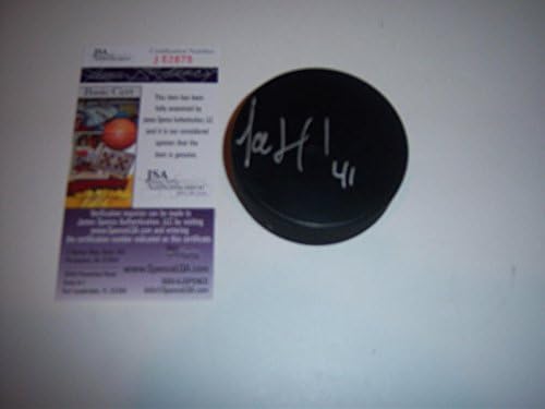 Jocelyn Thibault Chicago Blackhawks, canadiens Jsa / coa İmzalı Hokey Diski-İmzalı NHL Diskleri