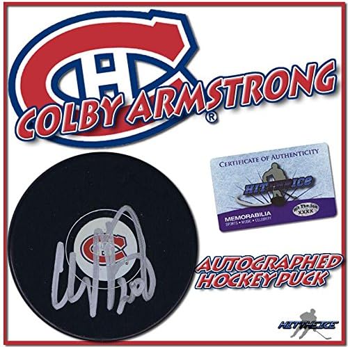 COLBY ARMSTRONG, MONTREAL CANADİENS PUCK-w / COA İmzalı NHL Disklerini İmzaladı