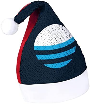 Milwaukee halk Bayrağı Sequins noel şapkaları Santa Noel Şapka Yetişkinler için Merry Xmas Parti Kostüm Bennie Kap
