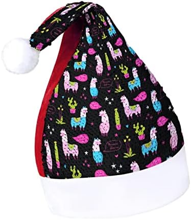 Llamas ve Kaktüs Tencere Sequins noel şapkaları Santa Noel Şapka Yetişkinler için Merry Xmas Parti Kostüm Bennie Kap