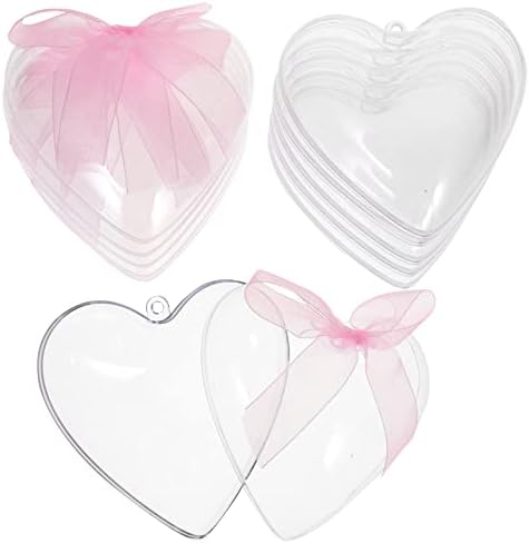 GALPADA Kalp Dekor 6 adet Plastik Şeker Kutuları Kalp Şeklinde Davranır İyilik Kutusu Sevgililer Günü Düğün Gelin