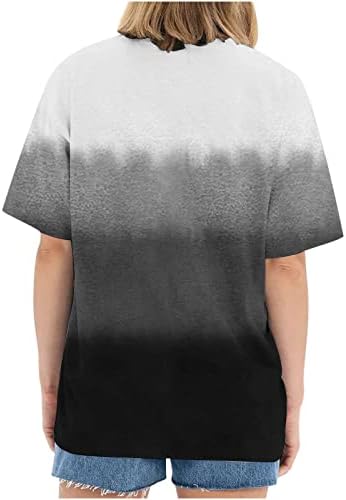 Moda Yaz Üstleri Kadınlar için 2023 Rahat Bayan T-Shirt Yuvarlak Boyun Baskı Bluz kısa kollu tişört Yaz Üstleri