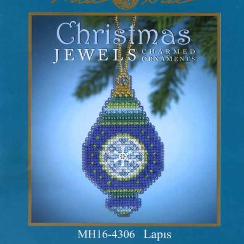 Lapis Boncuklu Sayılan Çapraz Dikiş Süsleme Seti MH164306 Değirmen Tepesi Noel Mücevherleri 2014