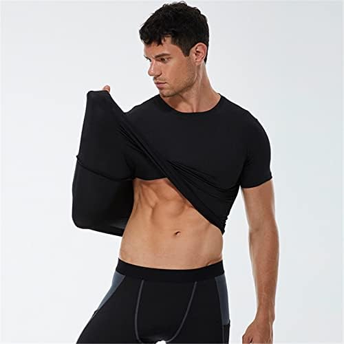 2023 Yeni Aktif Gömlek Sıkı Hızlı Kuru Slim Fit antrenman kıyafeti Spor T Shirt Koşu Spor Erkekler Ekstra Küçük Uzun
