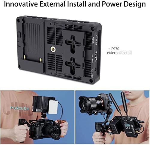FEELWORLD F5 Pro V4 6 İnç Dokunmatik Ekran DSLR Kamera Alan Monitörü 3D LUT 4K HDMI Giriş Çıkışı Eğim Kolu Güç Çıkışı
