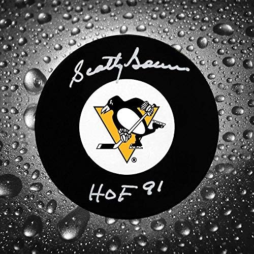 Scotty Bowman Pittsburgh Penguins HOF İmzalı Disk-İmzalı NHL Diskleri