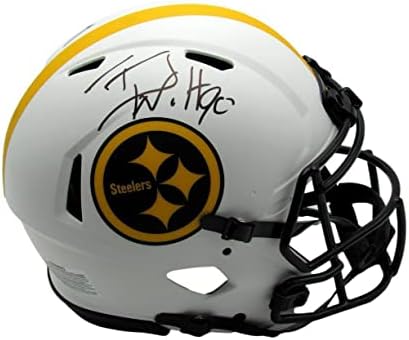 T. J. Watt İmzalı Tam Boy Ay Otantik futbol kaskı Steelers JSA İmzalı NFL Kaskları