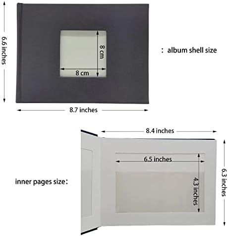 Kageıo El Yapımı Bez Kumaş Fotoğraf Albümü-Üç Katmanlı Karton Sayfalı 4 x 6 Çerçeve Kapağı, 46 4 x 6 veya 92 2 x 3