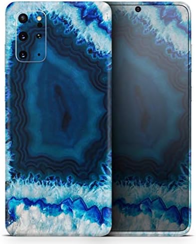 Tasarım Skinz Canlı Mavi Akik Kristal Koruyucu Vinil Çıkartması Wrap Cilt Kapak Samsung Galaxy S20 ile Uyumlu (Ekran