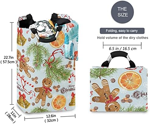 vısesunny Büyük Kapasiteli çamaşır sepeti Sepeti Noel Ağacı Şube Tatlılar Su-Dayanıklı Oxford kıyafet depolama Sepetleri