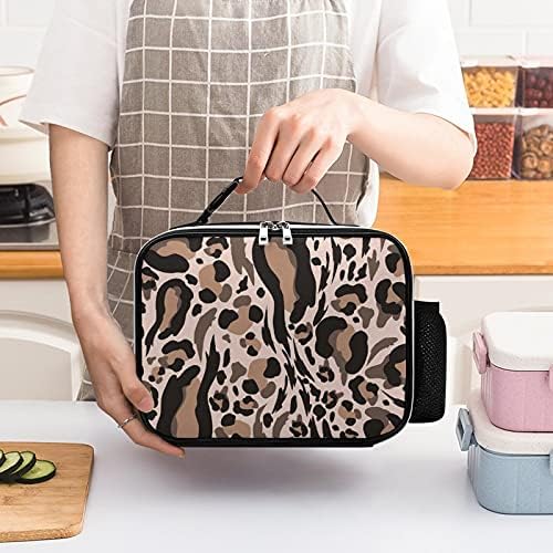 Cheetah Leopar Kullanımlık yemek taşıma çantası Yalıtımlı öğle yemeği kutu konteyner Ofis İşleri İçin Piknik Seyahat