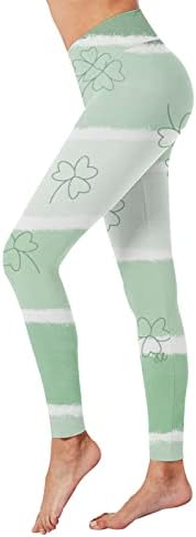 Eğlenceli Aziz patrick Günü Yüksek Bel Yoga cepli pantolon, Karın Kontrol Egzersiz Koşu Yoga Tayt Kadınlar için