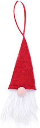 Holibanna 5 Adet Mini Noel Santa Gnome Şapkalar Lolipop Şeker Kapak Üst Sarar Toppers Dekor Asılı Bebek Zanaat Dekorasyon