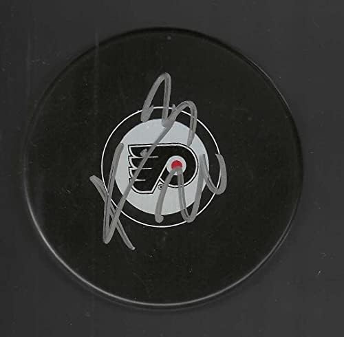 Kieffer Bellows İmzalı Philadelphia Flyers Diski-İmzalı NHL Diskleri