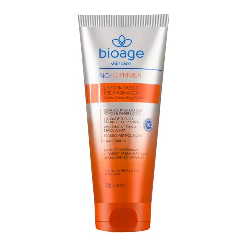 BIOAGE Bıo-C Primer-C Vitamini ile Zenginleştirilmiş Renk Düzeltici ve Renk Düzeltici-Kusurları Gizler, Parlaklığı