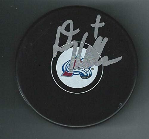 Drew Hellison Colorado Çığ Diski İmzaladı Boston College Eagles - İmzalı NHL Diskleri