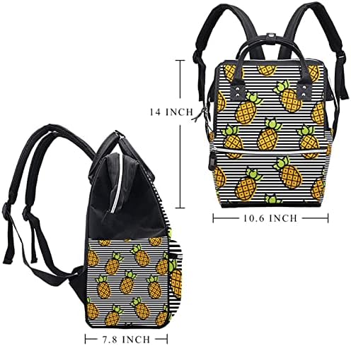 Ananas Şerit bebek bezi çantası Sırt Çantası Bebek Bezi Değiştirme Çantaları Çok Fonksiyonlu Büyük Kapasiteli Seyahat