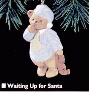 Hallmark 1 X Uykulu Küçük Oyuncak Ayı Taşıma Oyuncak Ayı Bekleyen Noel Baba Noel Süs Hatıra 1995 Serisi
